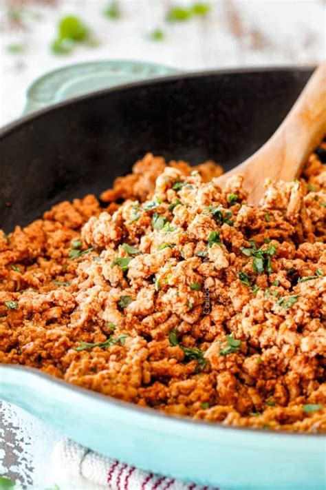 Showing How To Make Ground Turkey Tacos By Making Ground Turkey In A