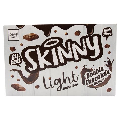 the skinny food co light snack bar double chocolate flavour 5 x 19g 95g multipack biscuits