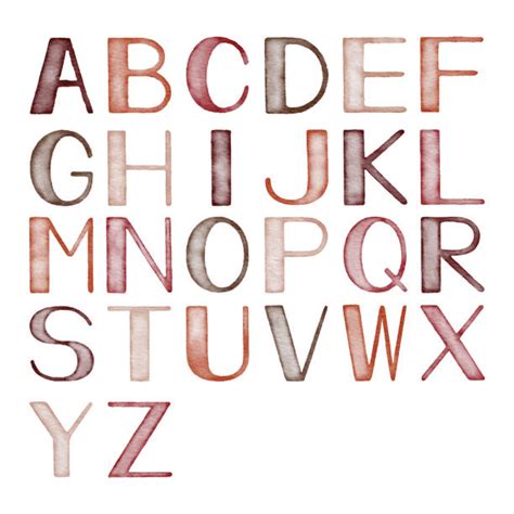 Vintage Alphabet Letters Clip Art Illustrations Royalty Free Vector