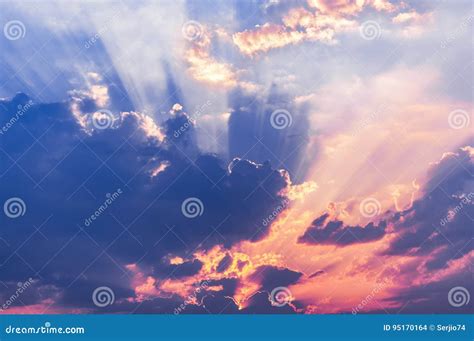 Amazing Cloudscape On The Sky Stock Photo Image Of Light Outdoor