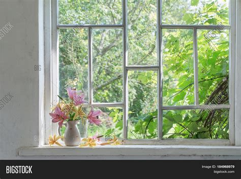 Lilies Bouquet On Window Sill Sunny Image And Photo Bigstock