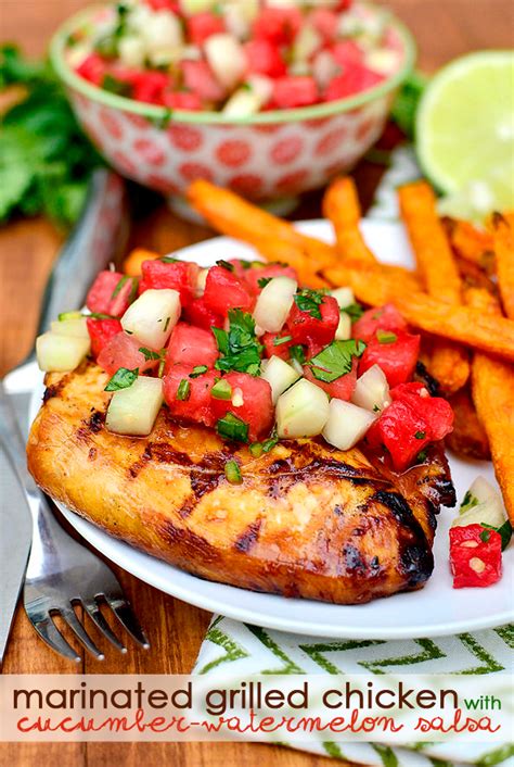 The salsa would also be. Grilled Chicken with Cucumber-Watermelon Salsa - Iowa Girl ...