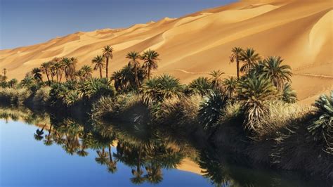Places Or Travel Beautiful Oasis Sahara In North Western Libya
