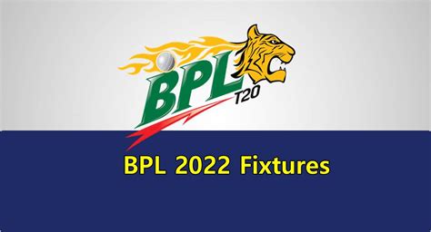 Bpl 2022 Fixtures Announced Officially Details Inside