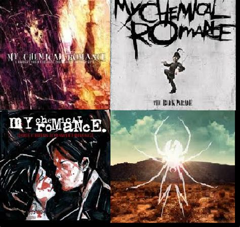 Four Album Covers Of My Chemical Romance My Chemical Romance Romance