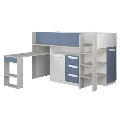 This is ideal to save space in the bedroom by not having to invest in two separate pieces of furniture. Trasman Girona Mid Sleeper Cabin Bed with Desk and Drawers ...