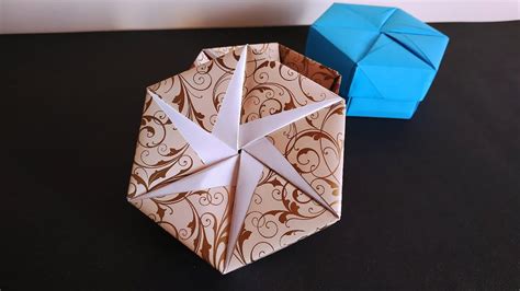 Origami Hexagon Box Lid Youtube