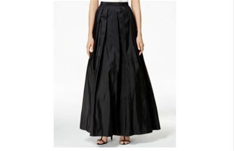 Womens Alex Evenings Taffeta Ball Skirt Black Long Party Wear Ebay