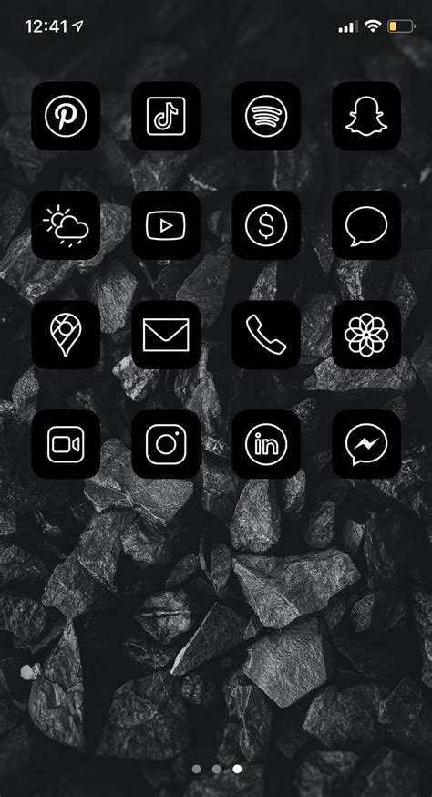 Black Iphone Ios App Icons Dark Theme App Icons For Iphone Ios