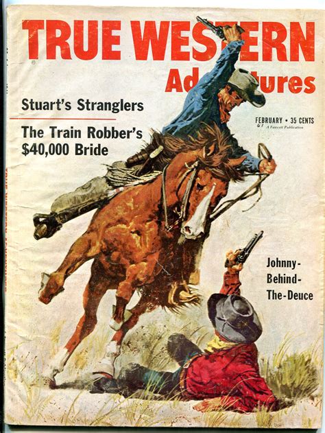 True Western Adventures Magazine February 1961 Frank Mccarthy Cover Art