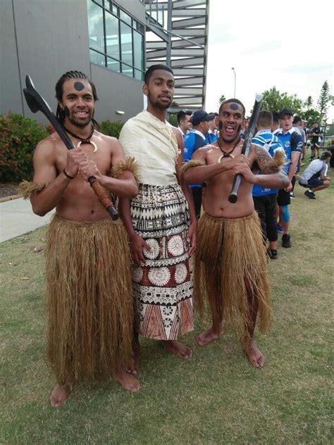Fijian Warriors Polynesian Men Culture Clothing Fijian