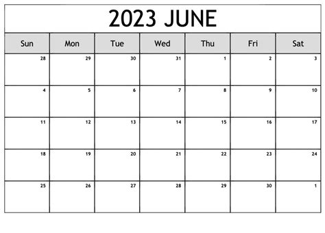 June 2023 Printable Calendar Australia Ms Michel Zbinden Au Blank