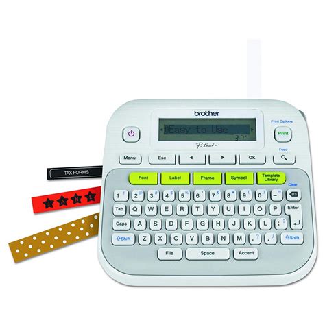 Brother P Touch Label Maker White Ptd210 The Home Depot