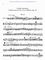 Free sheet music for Cello Concerto No.1, Op.33 (Saint-Saëns, Camille ...