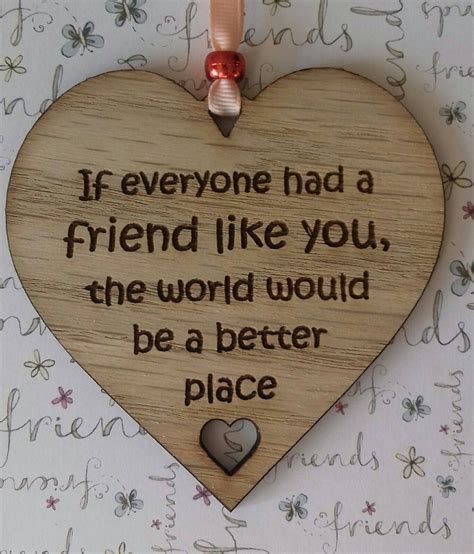 PERSONALISED Best Friend Gift Friendship Heart Wooden Plaque Etsy UK