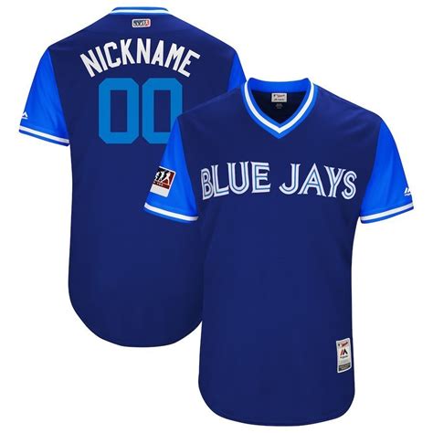 Mens 2018 Toronto Blue Jays Custom Name And Number Jersey Sewn On Royal