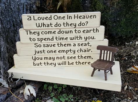 Loved One In Heaven Empty Chair wooden display | Loved one in heaven