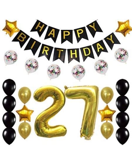 27th Birthday Decorations Party Supplies Happy 27th Birthday Confetti