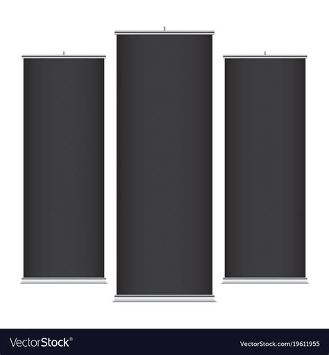Black Vertical Banner Templates Royalty Free Vector Image