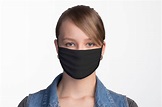 Set Of 5 Black Reusable Barrier Masks - 5 X Face Mask Bbs02 2 Layers ...