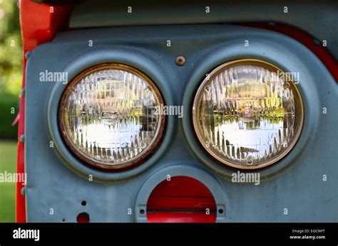 Headlights Classic Car Stock Photo Alamy