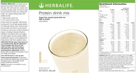 Herbal Nutrition For Life™ Herbalife® Protein Drink Mix Vanilla