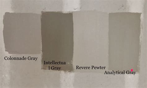 Dunn edwards droplets best white paint for walls trade. SW Colonnade Gray, Intellectual Gray, Revere Pewter ...