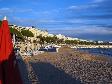 Beach Sunset In Cannes France Editorial Photo Image Of Town Shore