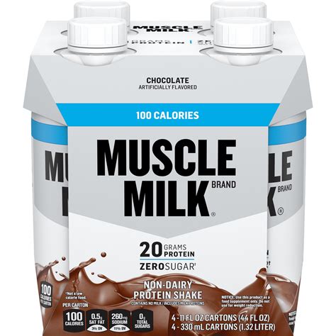 Muscle Milk 100 Calorie Protein Shake, 20g Protein, Chocolate, 11 Fl Oz ...
