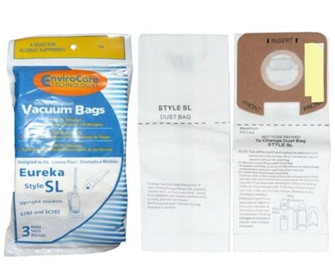 Eureka Sanitaire Type Sl 61125 Mini Upright Vacuum Allergy Bag S782a