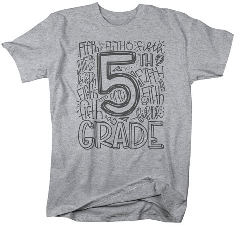 Mens Fifth Grade Teacher T Shirt 5th Grade Typography T Etsy