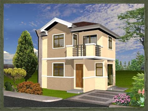 A 1 unit garage is situated beside the living room. Small Two Bedroom House Plans Simple Small House Design ...