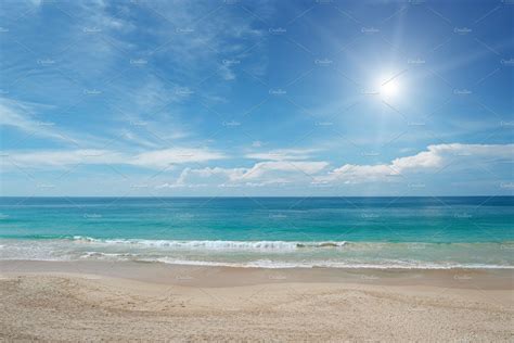 sandy beach and sun in blue sky by serg64 on creativemarket watercolors sandy beaches