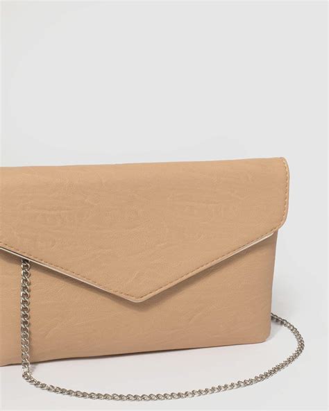 Beige Smooth Samantha Clutch Bag Colette By Colette Hayman