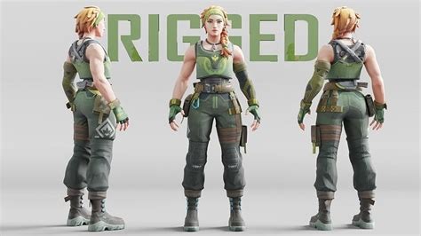 3d Model Skye Valorant Agent Rigged Vr Ar Low Poly Rigged Cgtrader