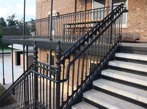 We have a split foyer, so stairs are the first thing anyone sees. 42" tall stair and balcony railings in decorative cast iron! | Wrought iron railing exterior ...