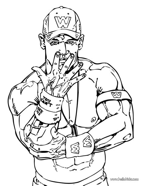 Free Printable Coloring Page Wwe Coloring Pages