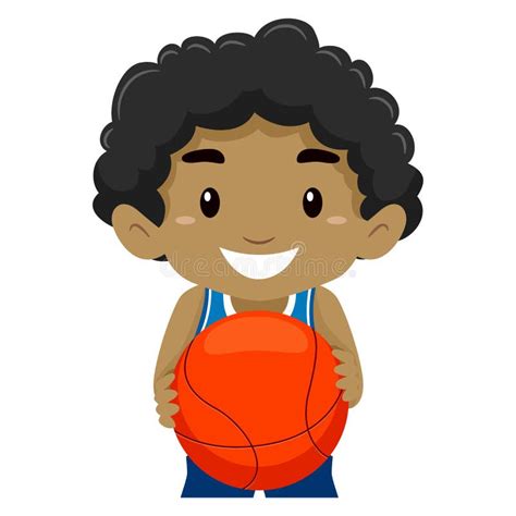 Kid Holding A Ball Stock Vector Illustration Of Basketball 69769250