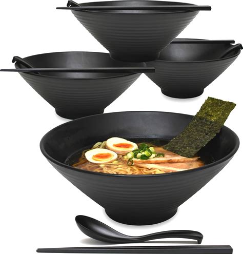 4 Sets 12 Piece 57 Ounce Large Japanese Ramen Noodle Soup Bowl