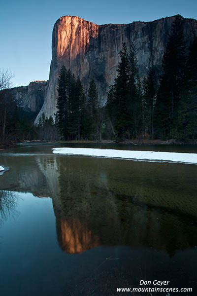 El Capitan Reflected In Merced River Sunrise Yosemite