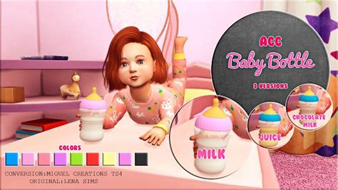 Sims 4 Ccs The Best Baby Bottle By Miguel Creations Sims Sims 4