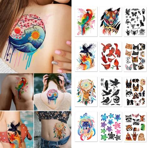 Removable Temporary Art Fake Tattoo Sticker Waterproof Body Arm Kid Women Men Picclick