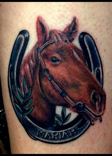Horse And Horseshoe Horse Tattoo Animal Tattoos