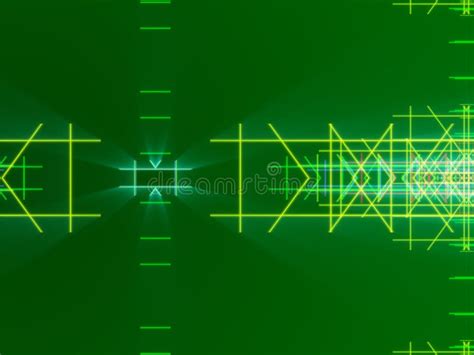 Green Abstract Background Lines And Light Stock Illustration