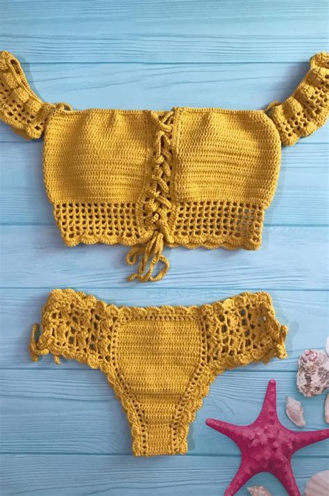 Crochet Swimsuit Cute Stylish Knitted Bikini And Swimwear Model Ideas 2019 Page 8 Of 43