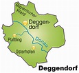map of deggendorf as an overview map in green - Royalty free photo #10912484 | PantherMedia ...