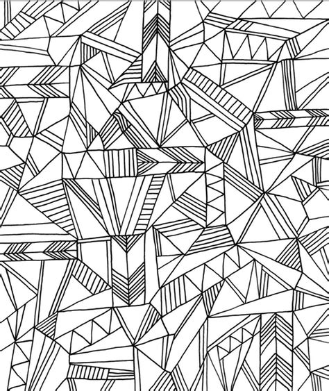 Coloring Pages Geometric Animals Free Printable Geometric Coloring