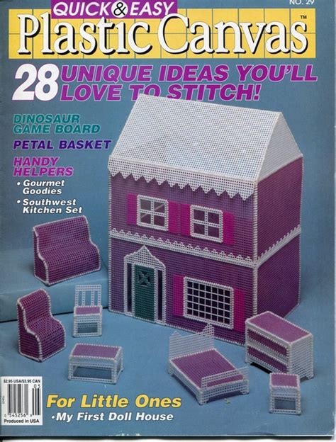 Plastic Canvas Dollhouse Pattern Easy Beginners Doll House And