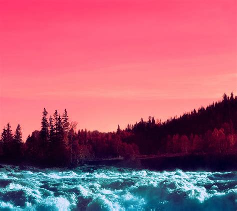 Pink Sky Nature Water