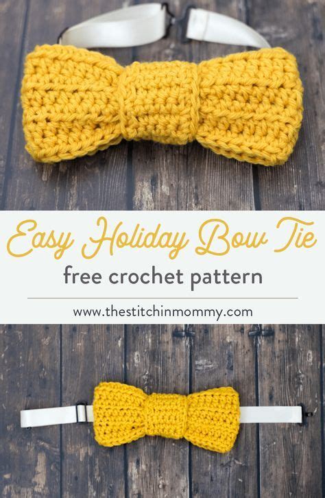 Easy Holiday Bow Tie Free Crochet Pattern Crochet Bow